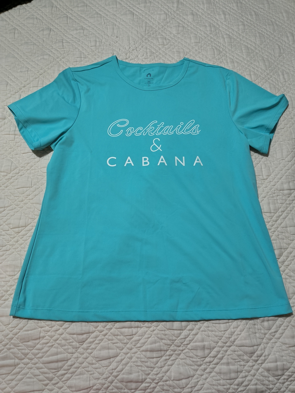 Cabana Life Teal Sport UV Protection Tee